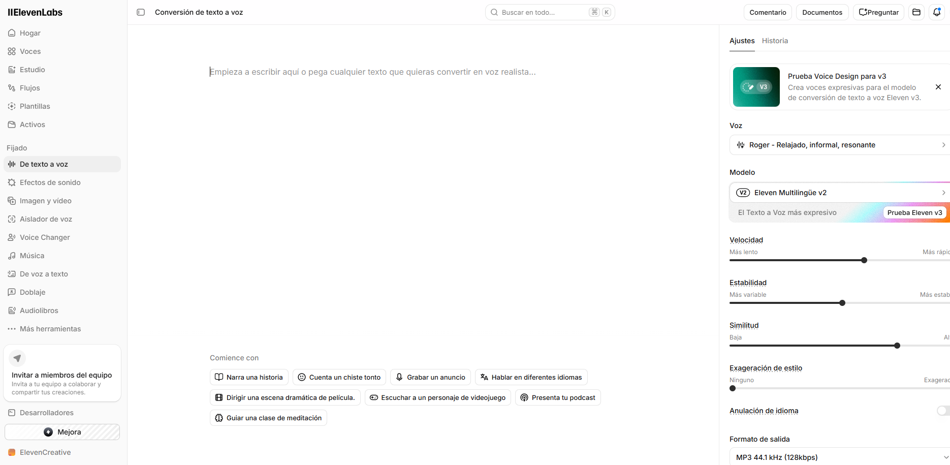 elevenlabs en español